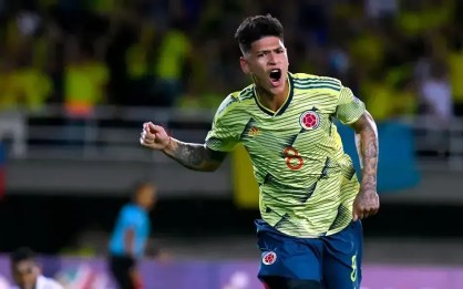Jorge Carrascal em ação pela Seleção Colombiana