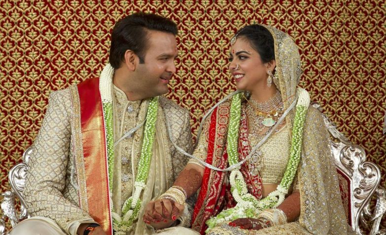 Isha Ambani e Anand Piramal se casaram em dezembro de 2018 • Instagram