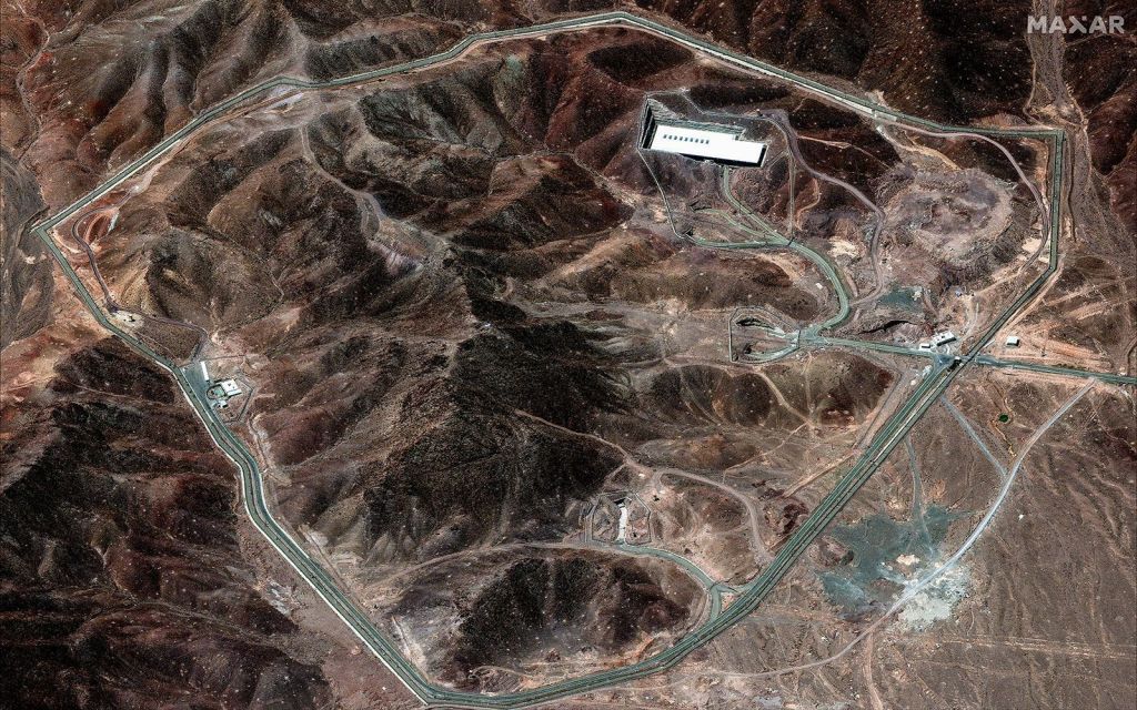 Uma imagem de satélite tirada em 14 de junho de 2025 não mostra danos visíveis após os ataques de Israel na sexta-feira.
