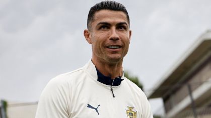 Cristiano Ronaldo em treino de Portugal