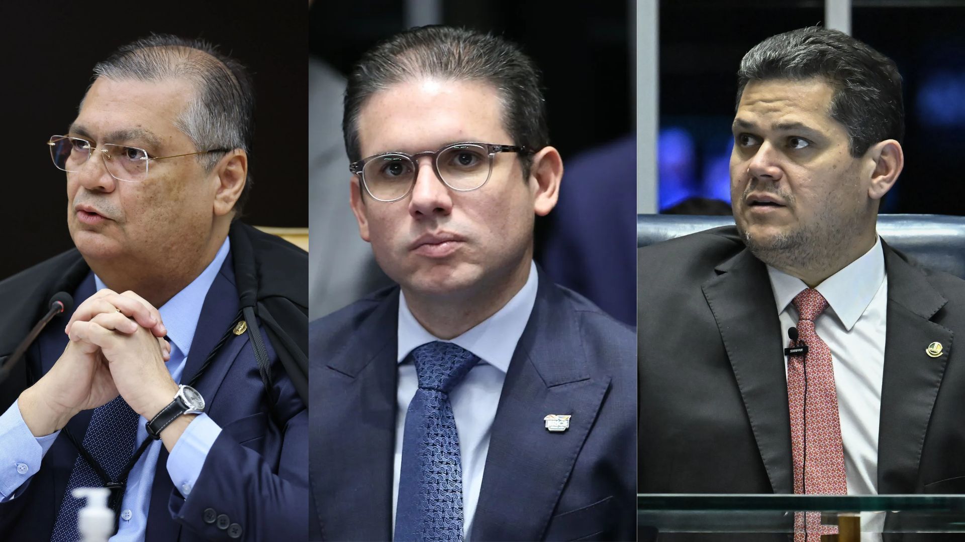 dino, hugo e alcolumbre