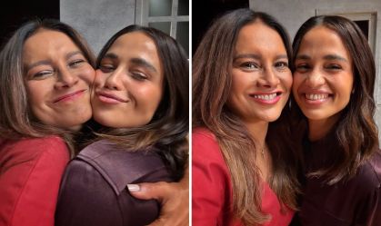 Dira Paes reencontra Nanda Costa, com quem contracenou em "Salve Jorge", de 2012