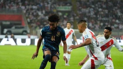 Lance de jogo entre Peru e Equador