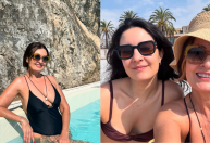 Fátima Bernardes viaja para a praia com a filha e publica fotos; veja
