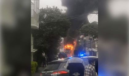 Vídeo: ônibus pega fogo e causa incêndio na zona norte de SP