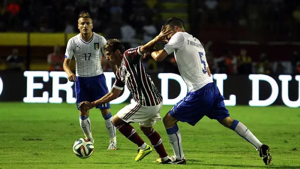 Em 2014, o Fluminense faz um amistoso contra a Seleção Italiana e perdeu por 5 a 3