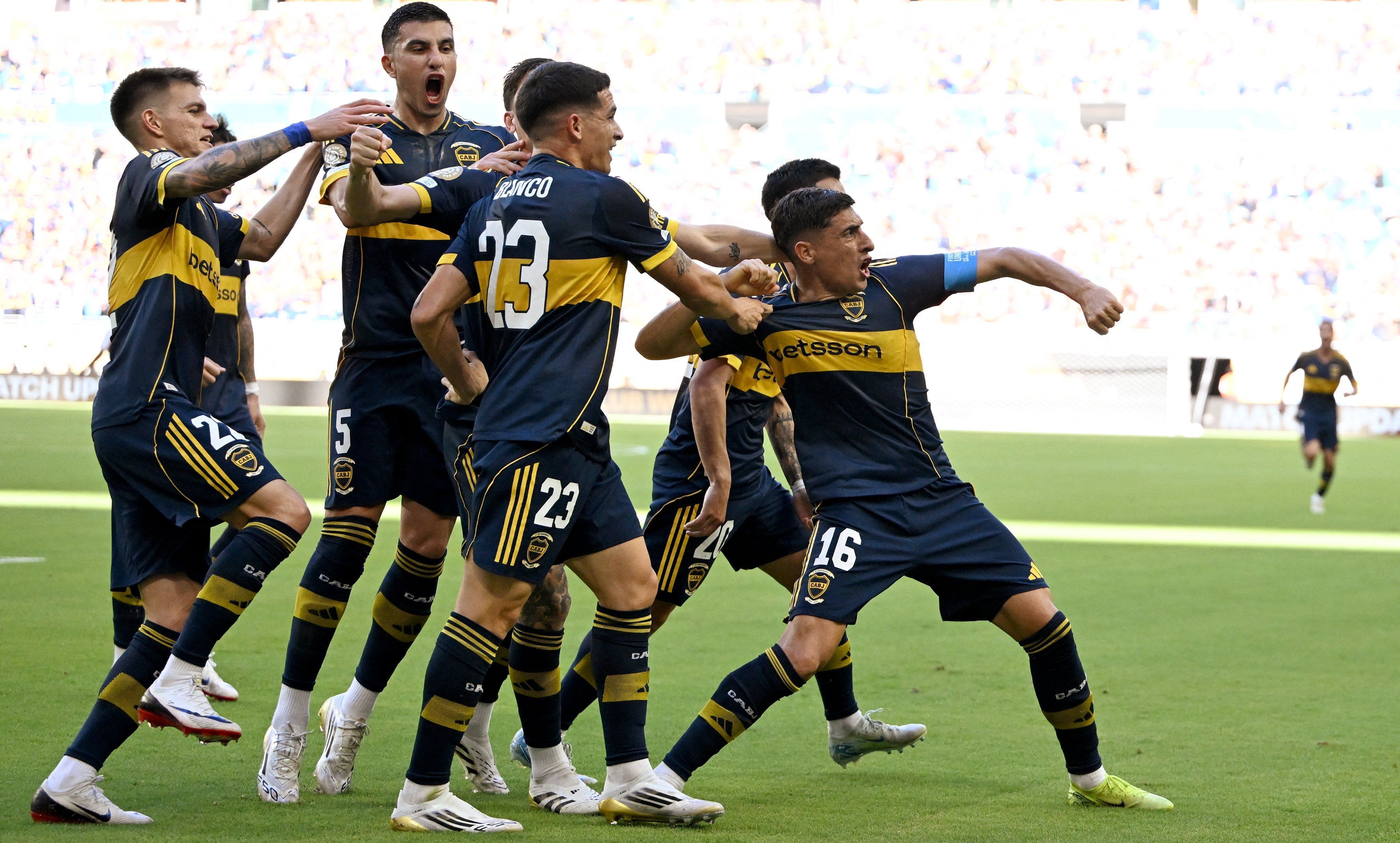 Merentiel comemora seu gol pelo Boca no Mundial de Clubes • Divulgação/Fifa