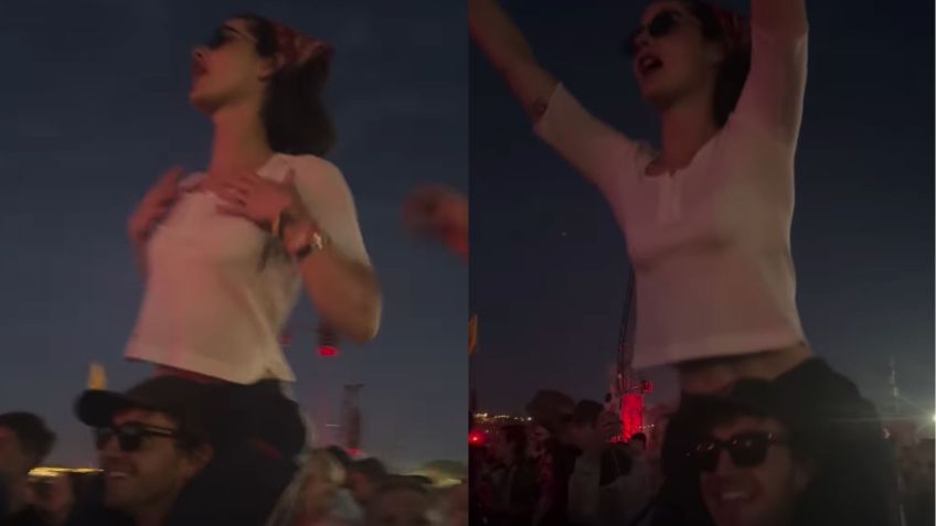 Paul Mescal e Gracie Abrams no festival de Glastonbury • Reprodução