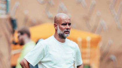 Pep Guardiola, treinador do Manchester City