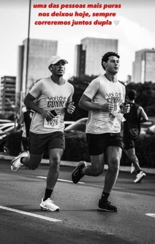 Rodrigo costumava correr com o amigo João • Reprodução/Redes sociais