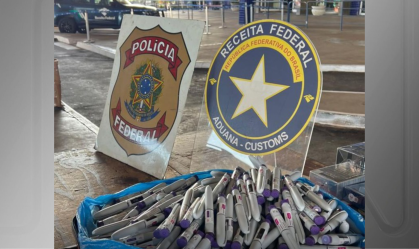 Polícia apreende 400 canetas emagrecedoras na fronteira com o Paraguai