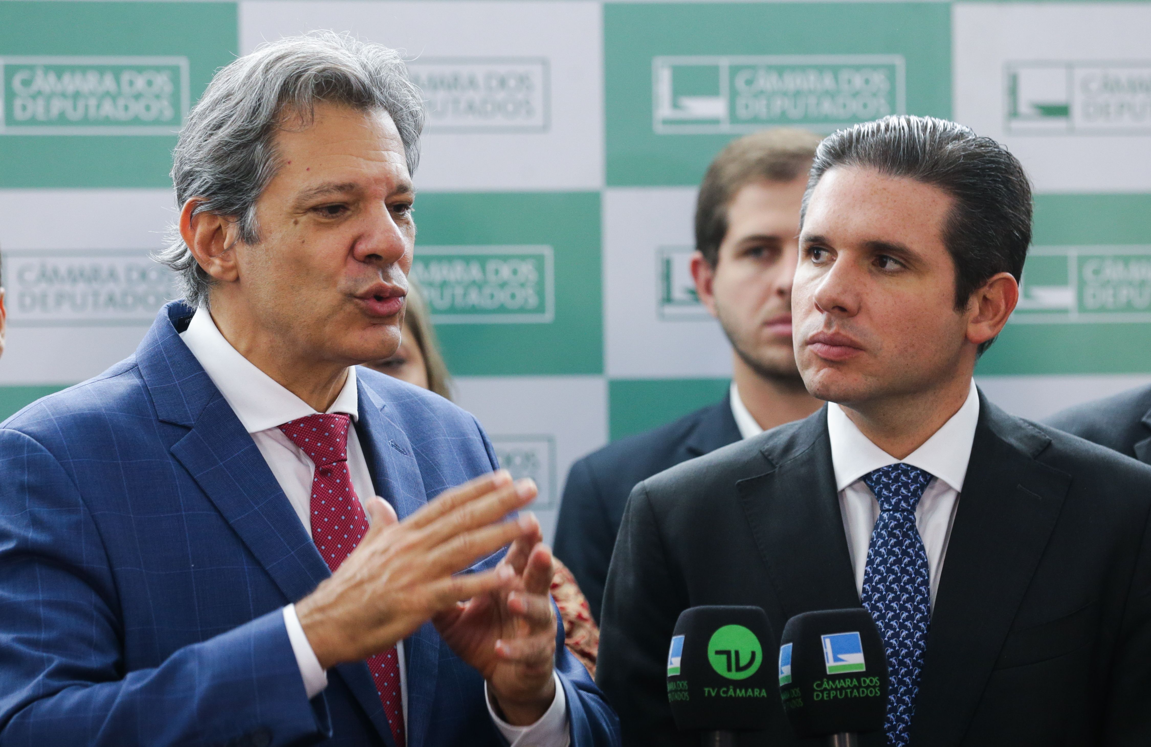 Fernando Haddad e Hugo Motta