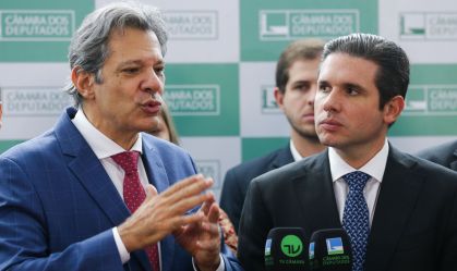 Fernando Haddad e Hugo Motta