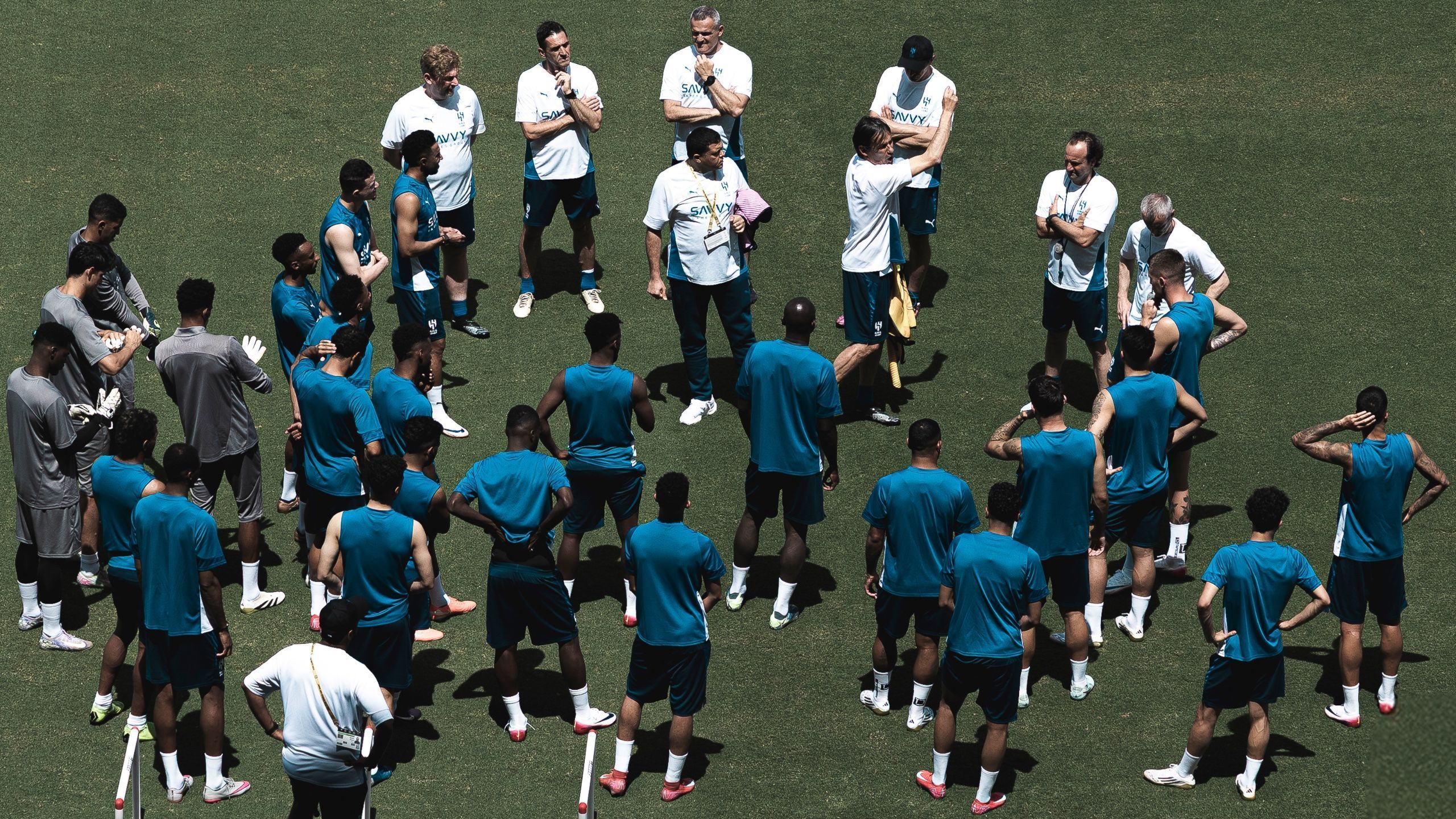 Técnico Simone Inzaghi comanda último treino do Al-Hilal antes do duelo contra o Real Madrid pelo Mundial de Clubes