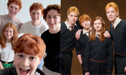 Família Weasley aparece em gravações da série "Harry Potter"; veja