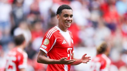 Jamal Musiala comemora gol do Bayern no Mundial de Clubes