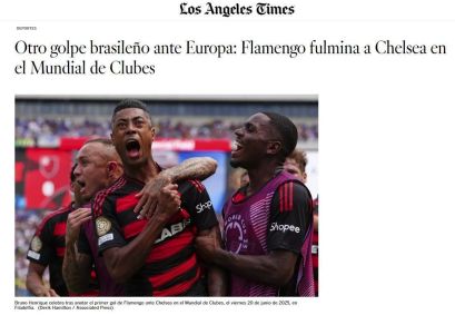 O jornal Los Angeles Times, dos Estados Unidos, chamou a vitória do Flamengo contra o Chelsea de &quot;Mais um golpe brasileiro contra a Europa: Flamengo fulmina Chelsea por 3 a 1 no Mundial de Clubes&quot;