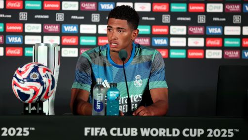 Jude Bellingham em entrevista coletiva após a vitória do Real Madrid sobre o Pachuca, no Mundial de Clubes