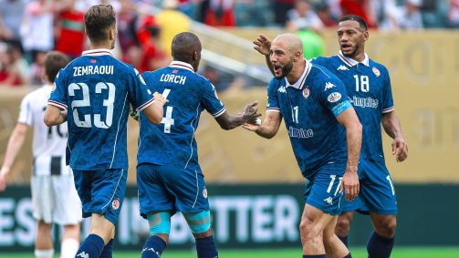 Lorch comemora gol do Wydad Casablanca contra a Juventus