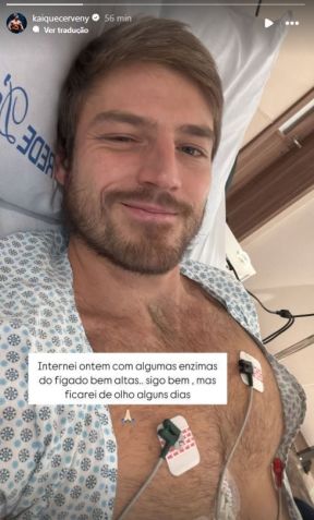 Kaique Cerveny falou sobre complicação de saúde que o fez ser internado • Instagram/Kaique Cerveny