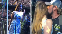 Lana Del Rey beija marido em show e se emociona; assista