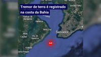 Tremor de terra atinge cidade no litoral da Bahia