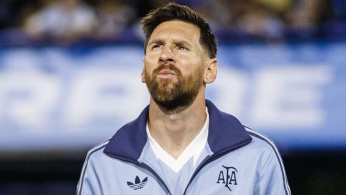 Lionel Messi em sua última partida pela Argentina, contra o Peru