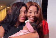 Ludmilla e Brunna Gonçalves mostram o rosto da filha pela 1ª vez; veja