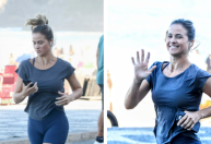 Afastada da atuação, Luiza Valdetaro é flagrada em praia do Rio