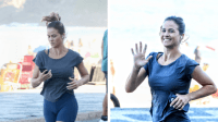 Afastada da atuação, Luiza Valdetaro é flagrada em praia do Rio