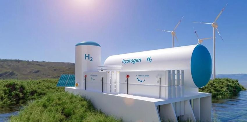A produção de hidrogênio verde está integrando energias renováveis com eletrolisadores de larga escala • Azo Cleantech/Divulgação