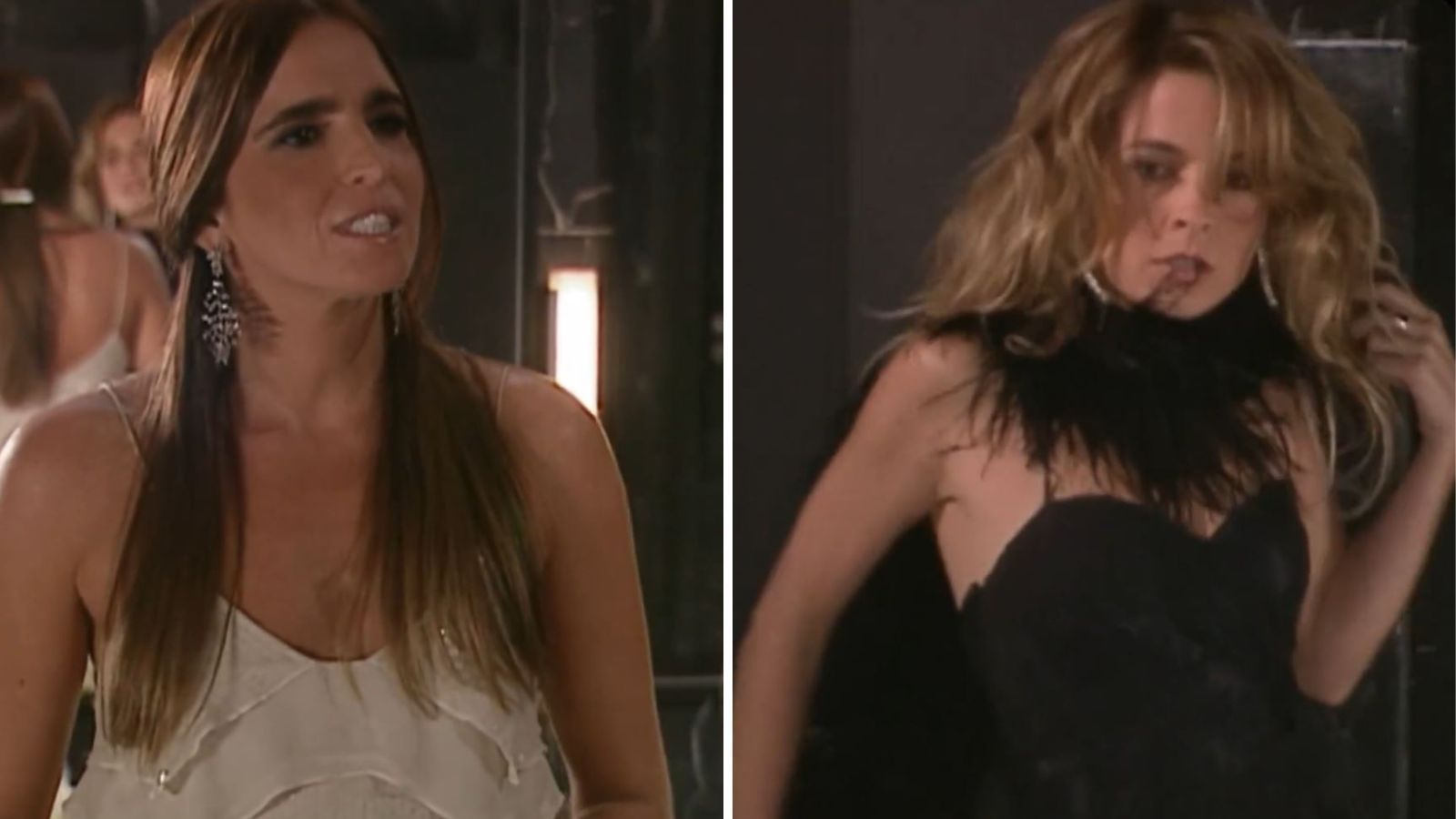Cena de briga icônica entre personagens de Malu Mader e Claudia Raia em "Celebridade"