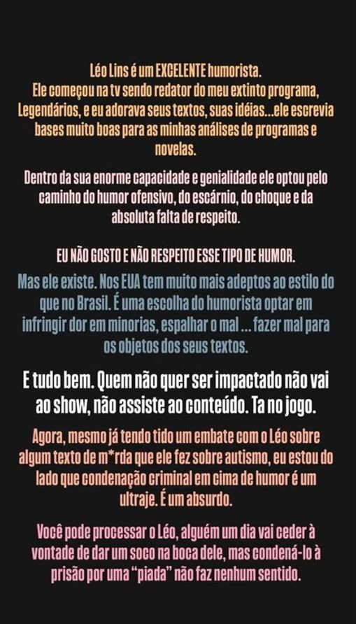 Marcos Mion opina sobre condenação de Léo Lins