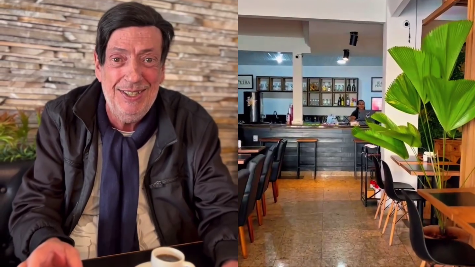Marcos Oliveira contou que o local onde mora, o Retiro dos Artistas, agora conta com um restaurante.