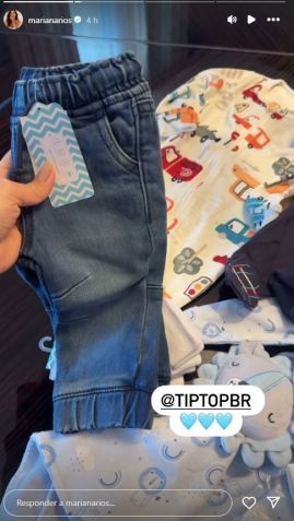 Mariana Rios mostra roupas que ganhou para o filho • Instagram/Mariana Rios