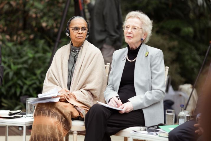 Marina Silva, ministra do Meio Ambiente e Mudança do Clima do Brasil, e Mary Robinson, ex-presidente da Irlanda • Isa Castilho