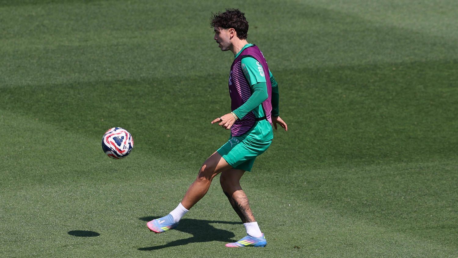 Mauricio, durante treinamento do Palmeiras
