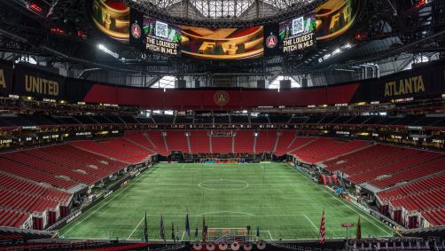 Mercedes-Benz Stadium, em Atlanta, nos Estados Unidos