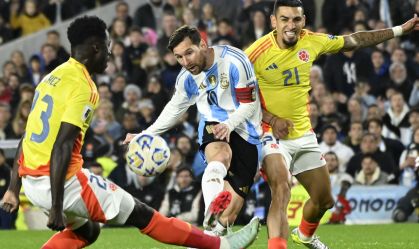 Argentina e Colômbia empatam em jogo com golaço, expulsão e confusões