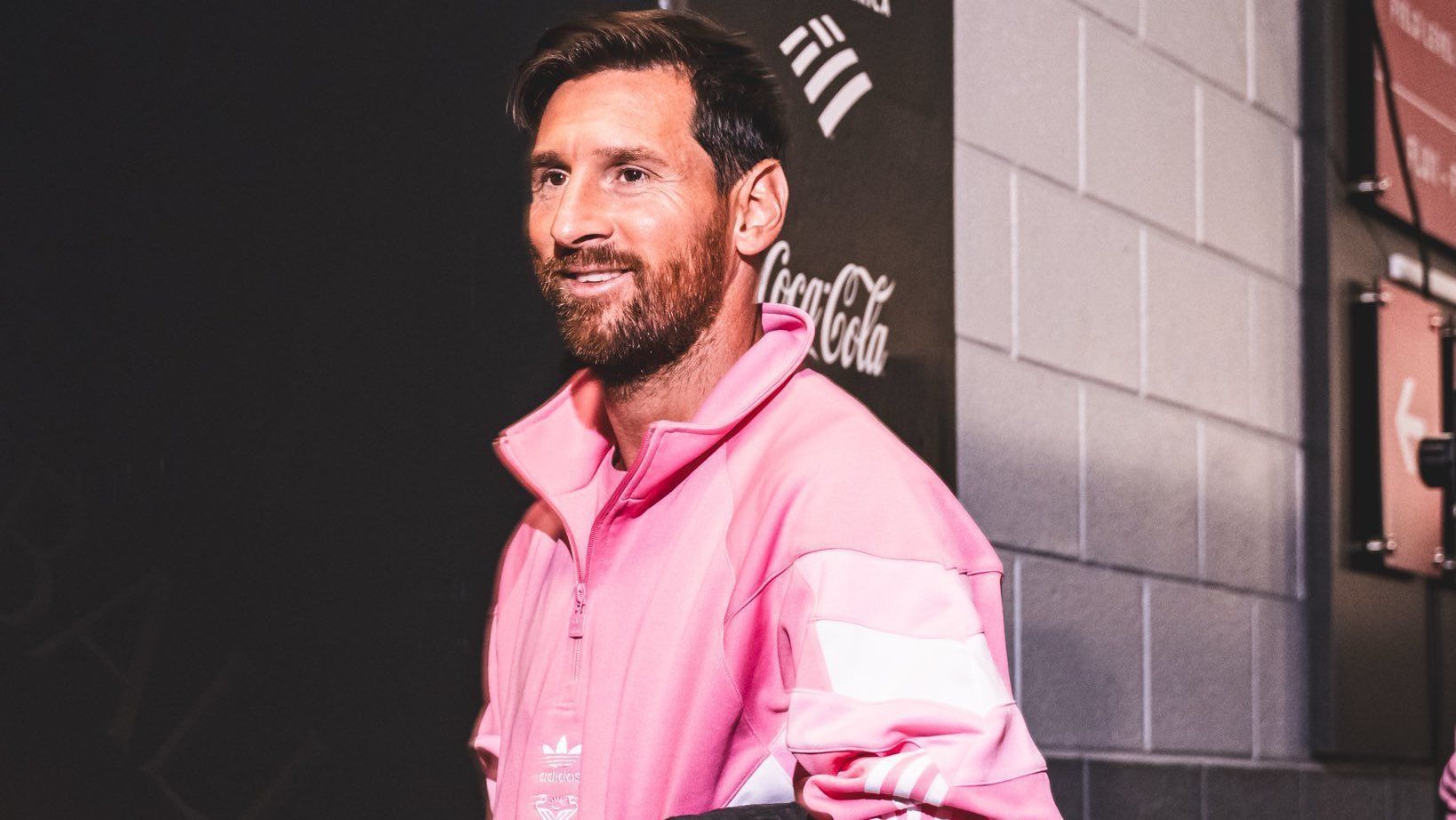 Messi chegando para jogo do Inter Miami