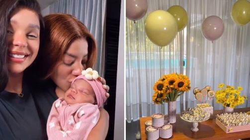 Filha de Ludmilla e Brunna completa um mês de vida