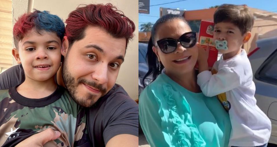 Após 1ª audiência de guarda, mãe de Marília Mendonça mostra álbum do neto