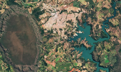 Nasa publica foto de satélite de Caldas Novas, em Goiás; veja na íntegra