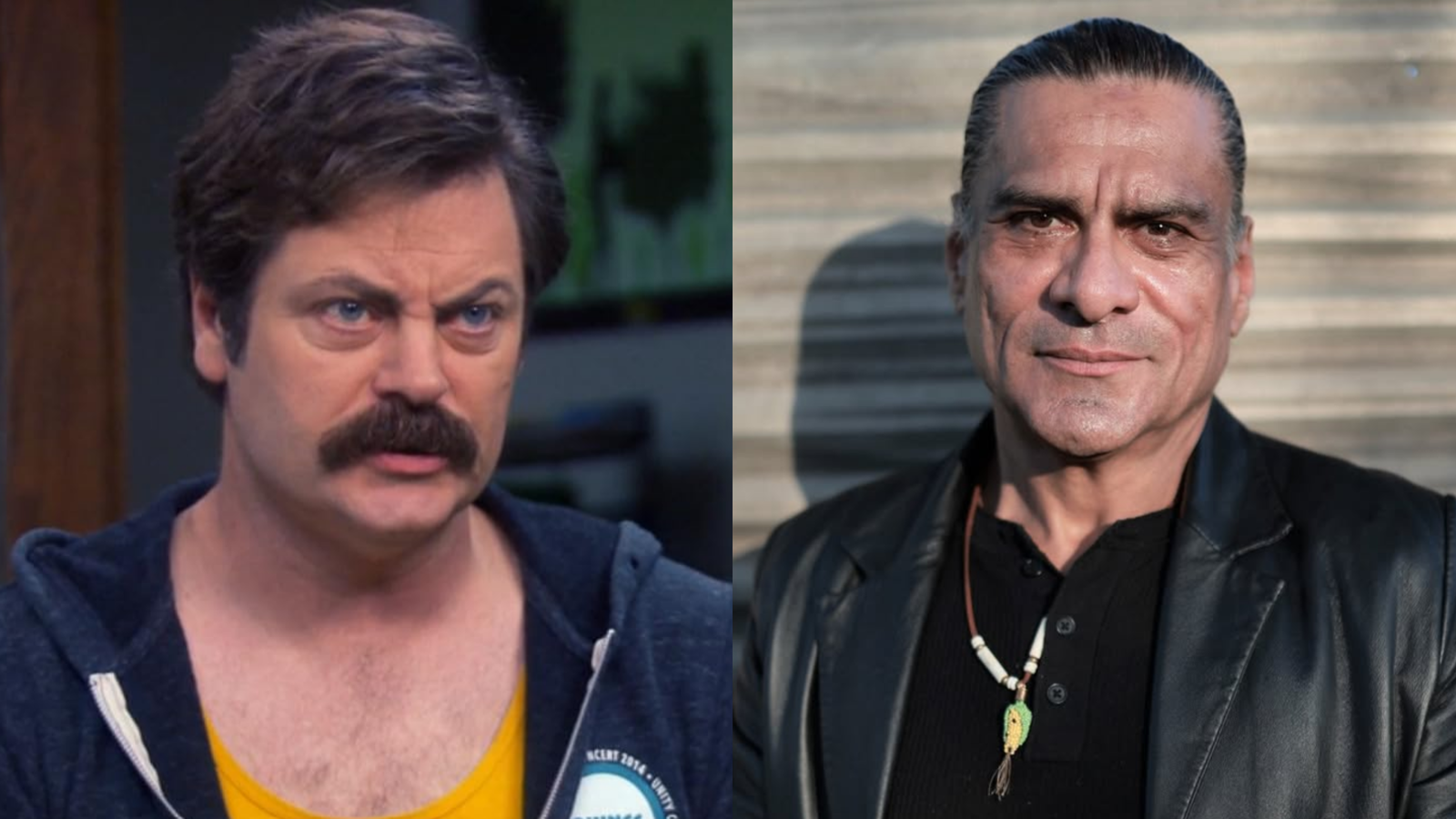 Nick Offerman e Jonathan Joss contracenaram na série "Parks and Recreation"