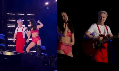 Olivia Rodrigo recebe David Byrne, do Talking Heads, em show; veja
