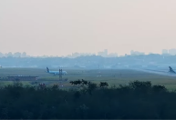 Linha de pipa enrosca em avião durante pouso em São Paulo