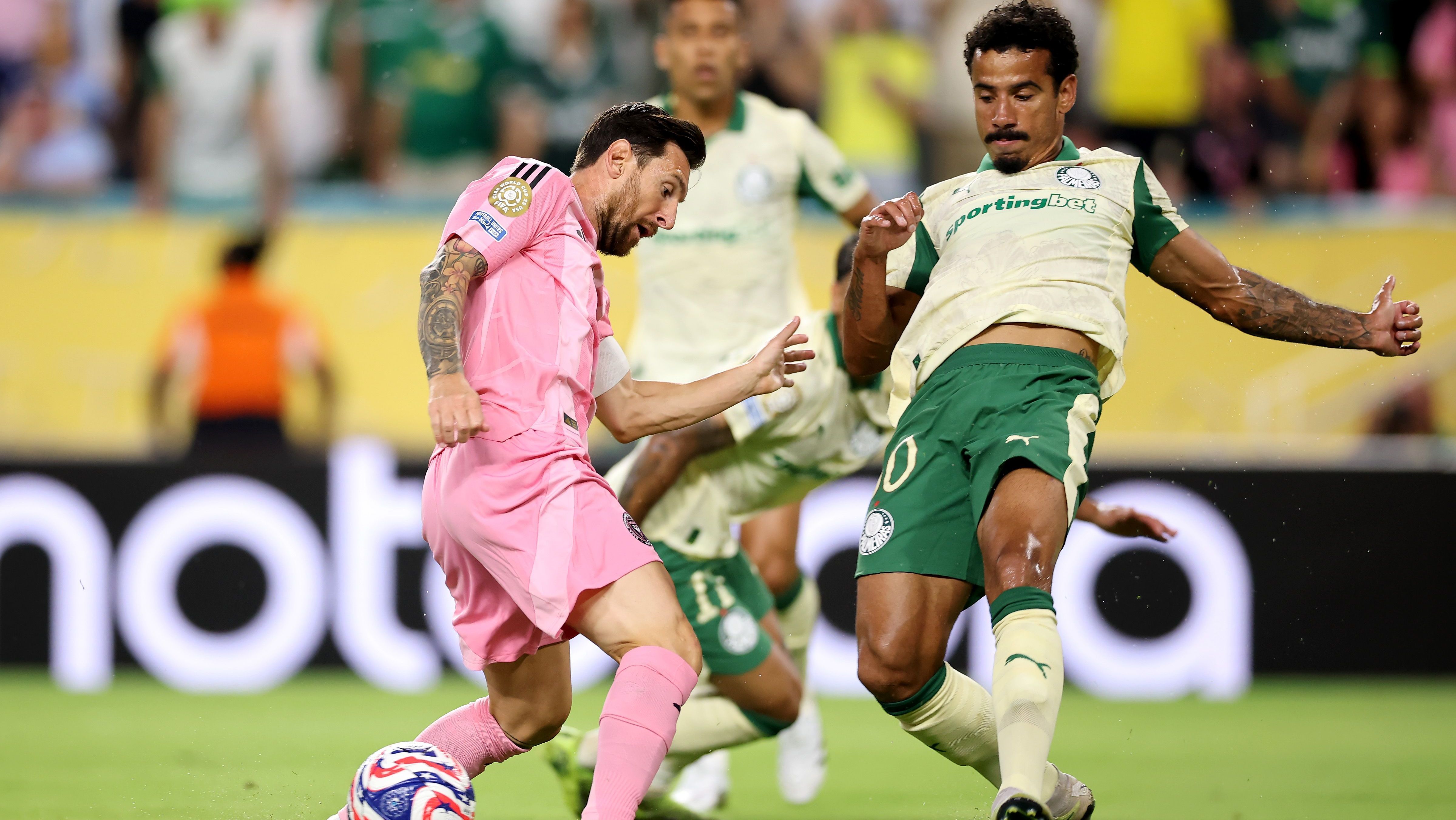 Lance de Inter Miami x Palmeiras pelo Mundial de Clubes