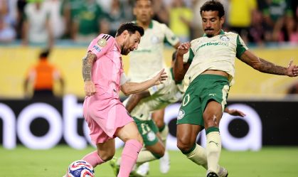 Messi e "Messinho" trocam camisas em Palmeiras x Inter Miami no Mundial