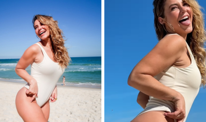 Paolla Oliveira aproveita momento de folga na praia: "Sol de inverno"