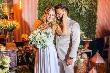 Patrícia Leitte e o marido, Lucas Teixeira